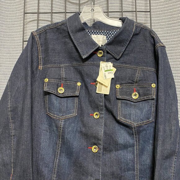 Womens CJ Banks Comfort Stretch Button Up Denim Jacket Size 2x - Picture 2 of 6